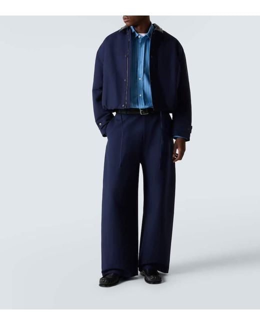 Chaqueta De Sarga De Algodon Acne de hombre de color Blue