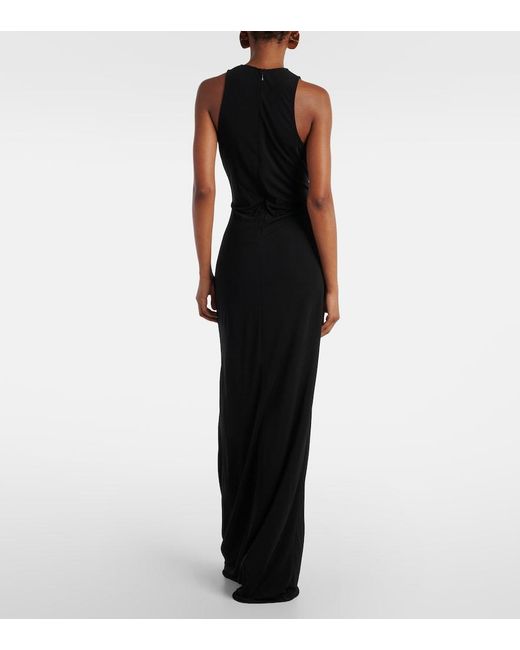 Christopher Esber Black Duo Bezel Quartz Jersey Maxi Dress