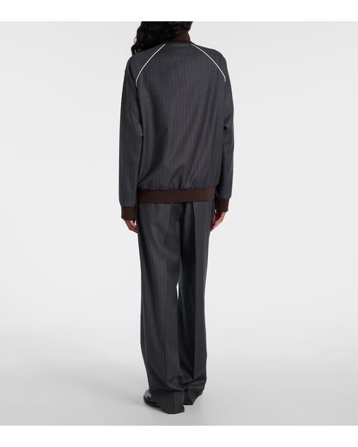 Miu Miu Black Blouson Aus Schurwolle