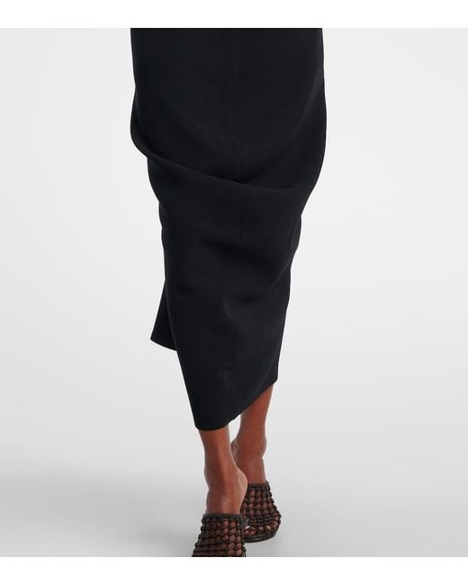Jacquemus Black One-Shoulder Midi Dress