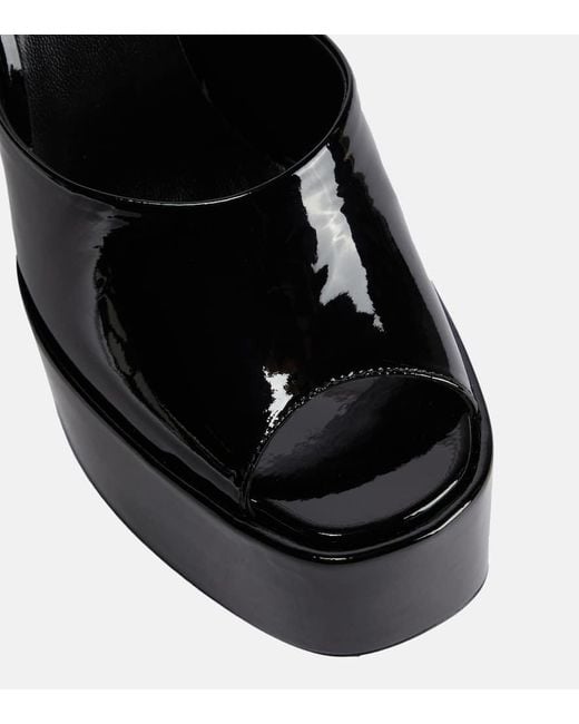 Paris Texas Black Marina Patent Leather Sandals
