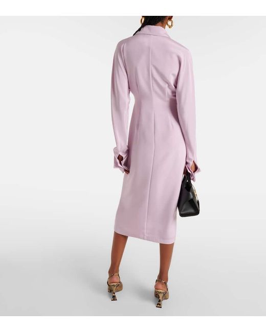 Vestido Camisero Lugano De Crepe Sportmax de color Pink