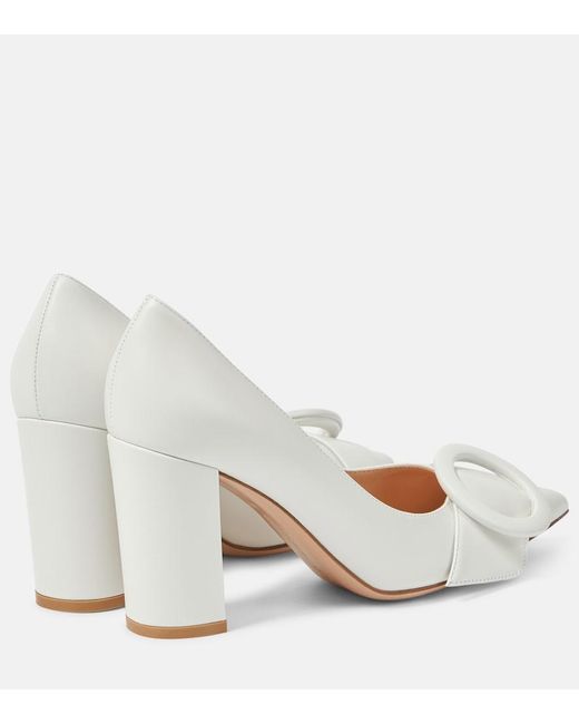 Gianvito Rossi White 85 Leather Pumps