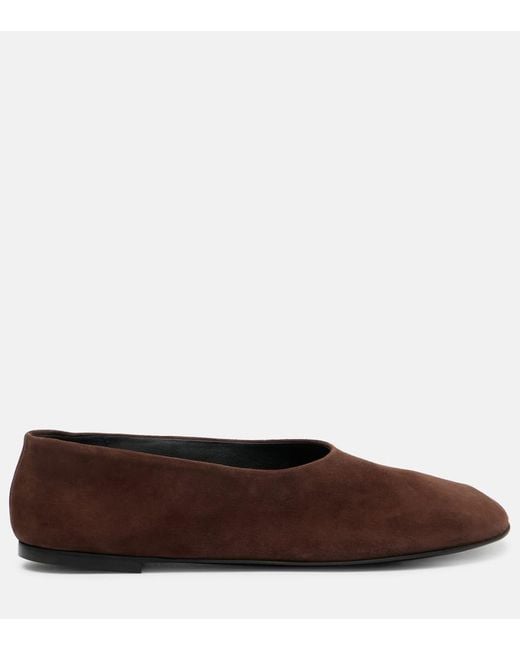 Proenza Schouler Brown Glove Suede Ballet Flats