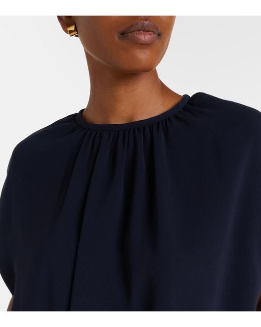 Max Mara Blue Elegante Cady Top