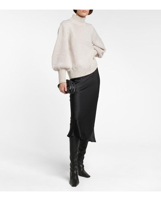 Dorothee Schumacher White Luxury Volumes Cashmere And Wool Sweater