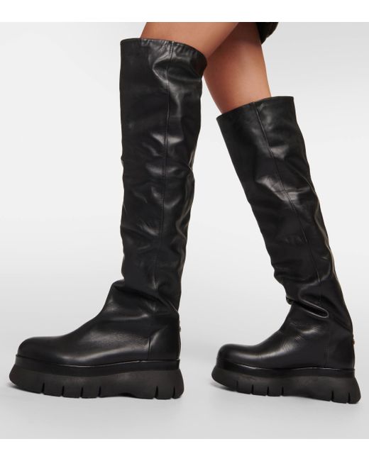 Isabel Marant Black Malyx Leather Over-the-knee Boots