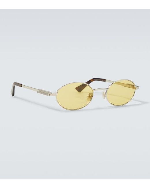 Bottega Veneta Metallic Oval Sunglasses for men