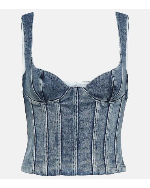 Bustier Di Jeans di Off-White c/o Virgil Abloh in Blue
