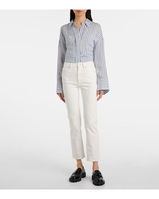 Dorothee Schumacher White High-Rise Straight Jeans