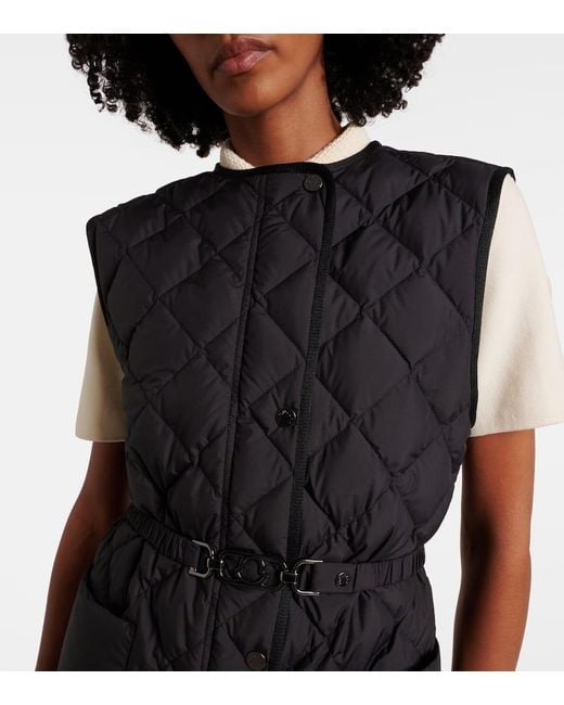 Moncler Black Butor Quilted Down Vest