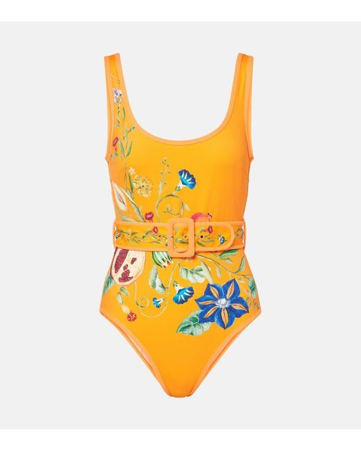 Costume Intero Flores Con Cintura di ALÉMAIS in Orange