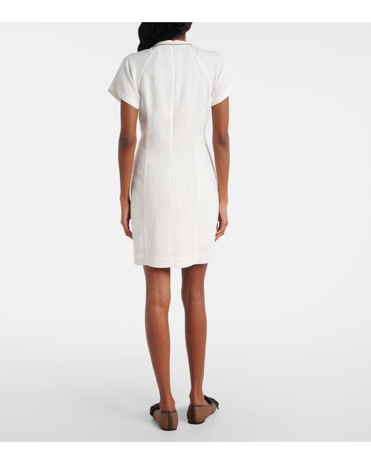 Brunello Cucinelli White Monili Minidress