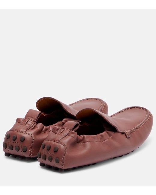 Tod's Brown Mokassins Gommino Aus Leder
