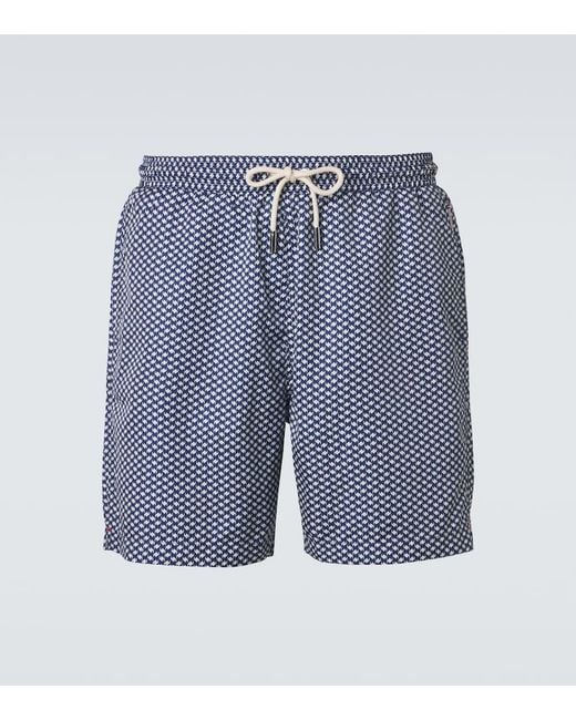 Orlebar Brown Blue Mastiff Printed Swim Trunks for men