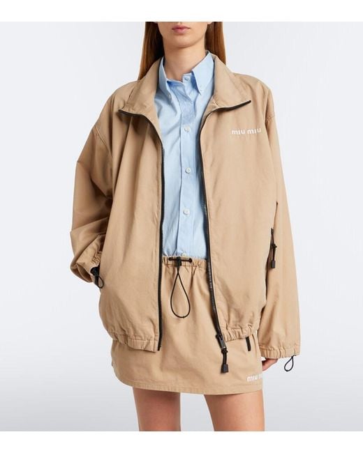 Miu Miu Natural Cotton Gabardine Jacket