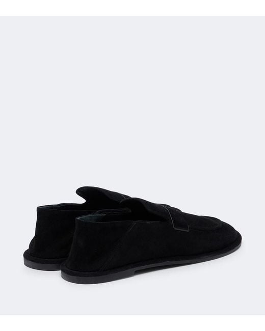 A.Emery Black Clarence Suede Penny Loafers