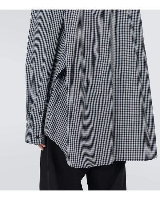 Camicia oversize in misto cotone di Balenciaga in Gray da Uomo