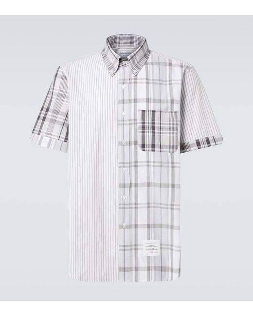 Thom Browne White Mix-Pattern Cotton Shirt for men