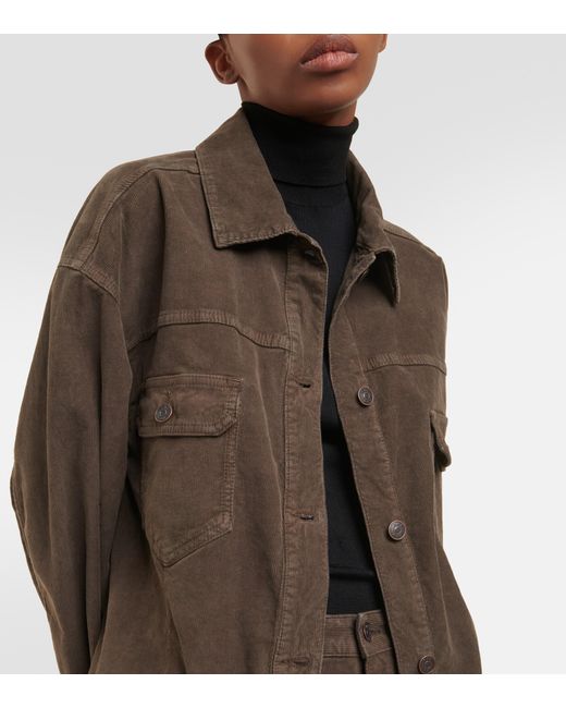 The Row Ness Corduroy Jacket in Gray | Lyst