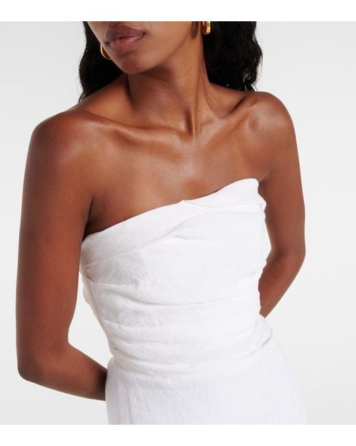 TOVE White Bridal Sabella Linen Maxi Dress
