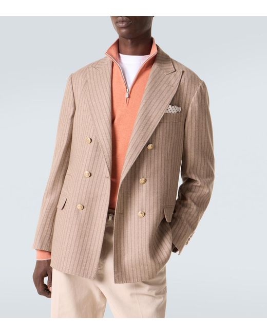 Pullover di Brunello Cucinelli in Orange da Uomo