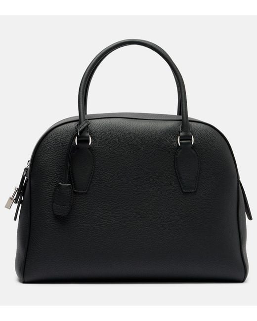 The Row Black India 12 Leather Tote Bag