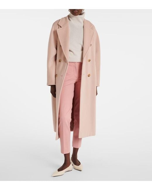 Max Mara Pink Pegno Cropped Jersey Slim Pants