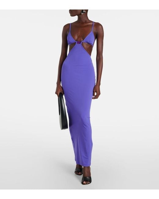 Christopher Esber Blue Cutout Maxi Dress