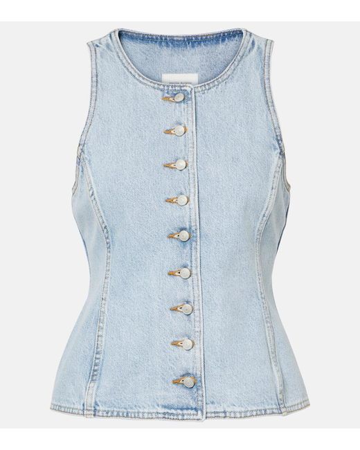Chaleco En Denim Magda Butrym de color Blue
