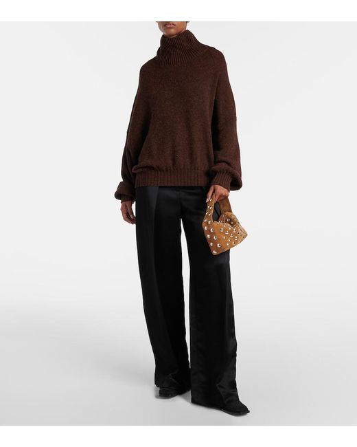 Khaite Brown Morris Cashmere-Blend Sweater