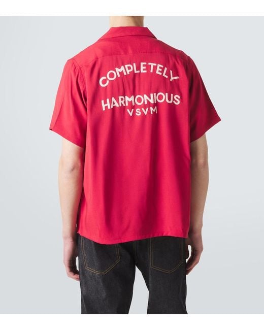 Visvim Pink Judd Canvas Bowling Shirt for men