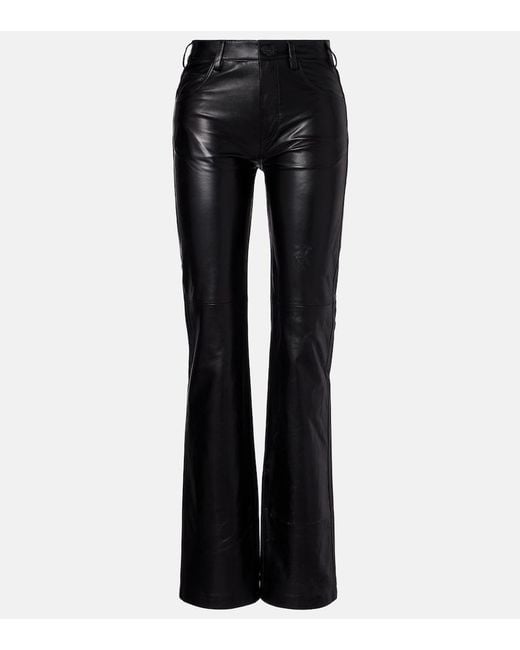Nili Lotan Black Joan Leather Pants