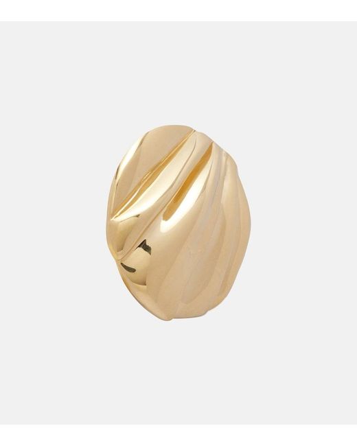 Chloé White Pleats Clip-On Earrings