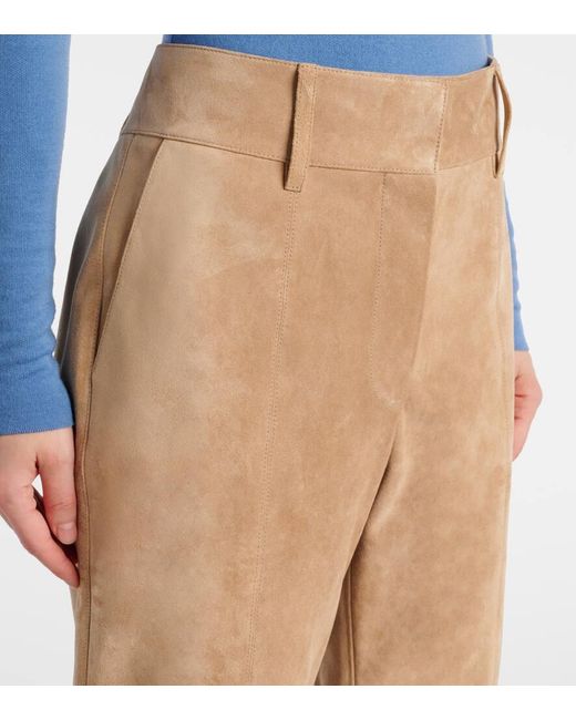 Gabriela Hearst Natural Hose Rhein Aus Veloursleder