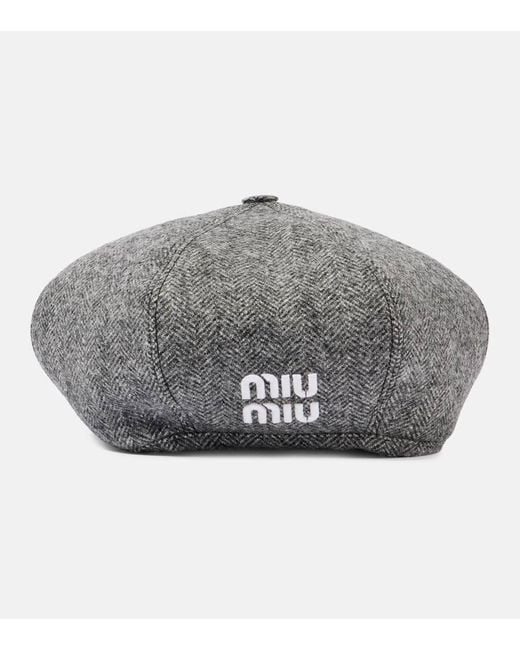 Miu Miu Gray Barett Aus Wolle