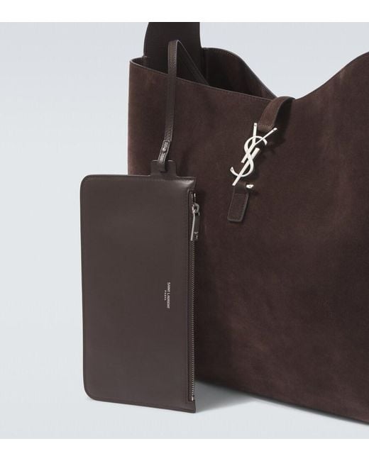 Saint Laurent Brown Le 5 A 7 Maxi Suede Shoulder Bag for men