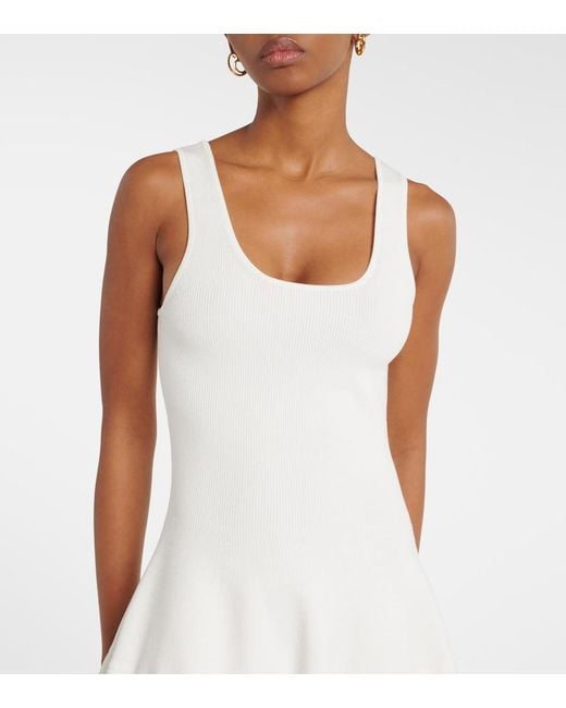 Jonathan Simkhai White Jazz Cotton-Blend Poplin Midi Dress
