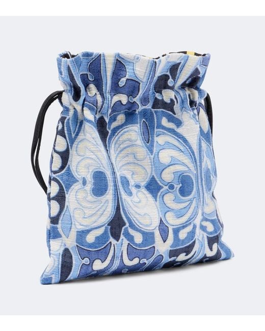 LaDoubleJ Blue Dustbag Printed Pouch