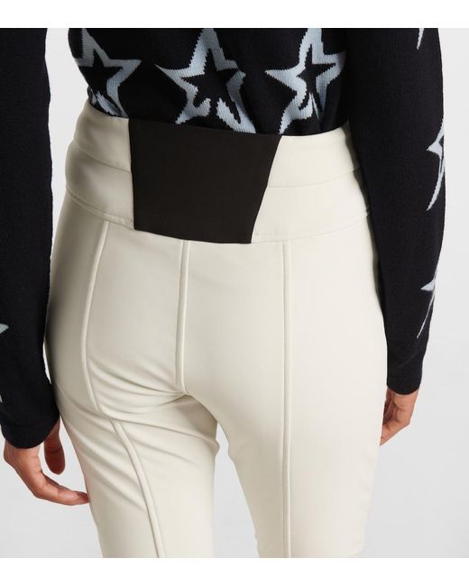 Perfect Moment White Aurora High-Rise Soft Shell Flared Ski Pants