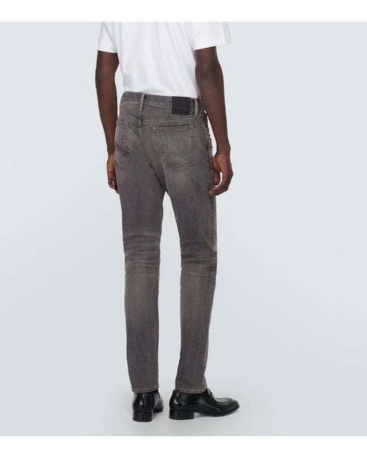 Jeans rectos de tiro medio Tom Ford de hombre de color Gray