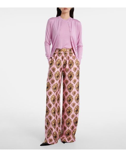 Dolce & Gabbana Pink Cashmere And Silk Top