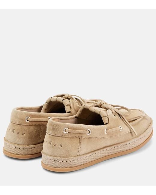 Hogan Natural H683 Suede Loafers