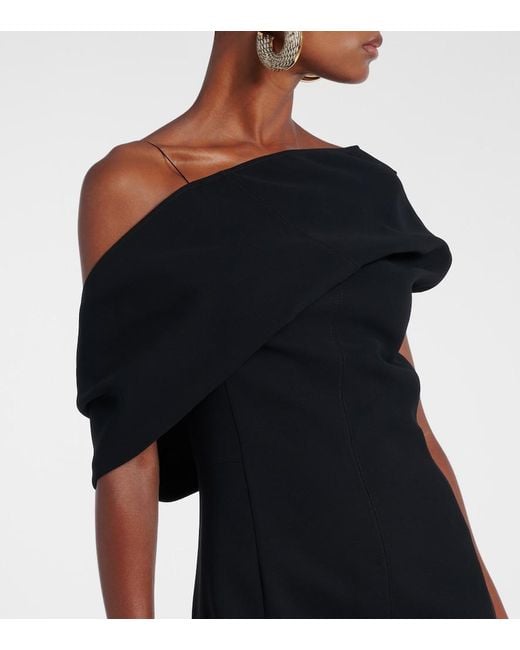 Jacquemus Black One-Shoulder Midi Dress