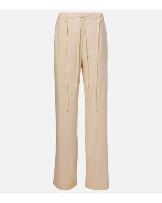 Proenza Schouler Natural Label Magnus Linen-Blend Straight Pants