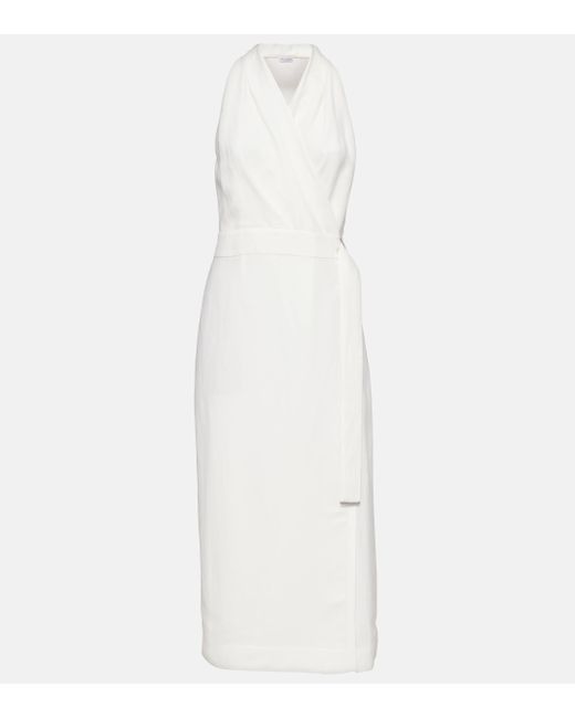 Robe portefeuille Brunello Cucinelli en coloris White