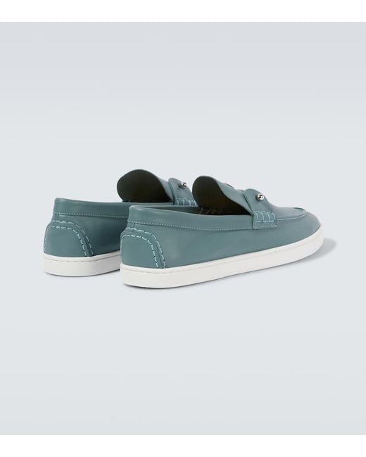 Christian Louboutin Slip-Ons Chambeliboat Aus Leder in Blue für Herren