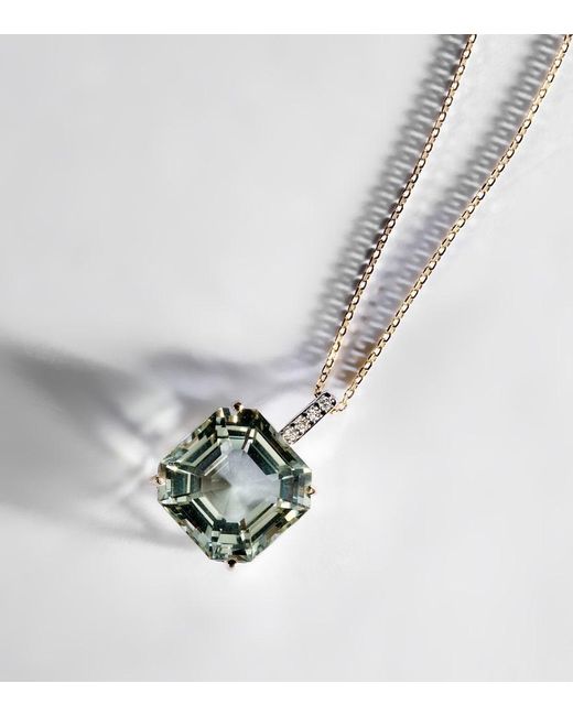 Mateo White 14Kt Necklace With Amethyst And Diamonds