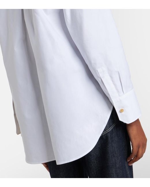 Max Mara White Cotton Poplin Oxford Shirt