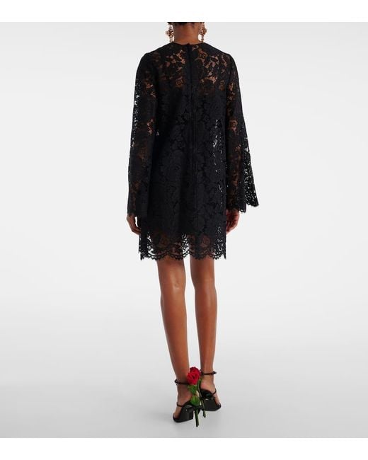 Dolce & Gabbana Black Minikleid Aus Spitze